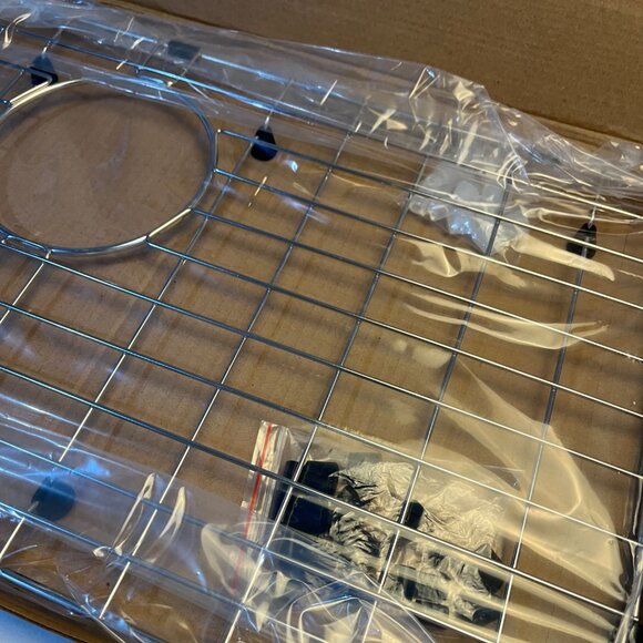 Serene Valley 25-1/4" X 12-1/2“ Sink Grid Rear Drain Corner Radius NLW2513R NEW - Picture 7 of 10